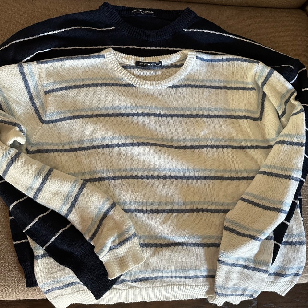 Brandy Melville lightweight striped sweaters (selling as a set)